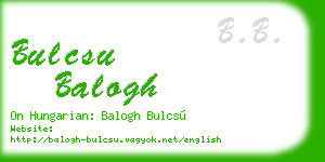 bulcsu balogh business card